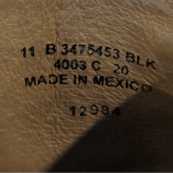 🛑 1 hour sale. Frye, Men's Black Leather Ankle Boots Size 11 Made in Mexico - Picture 5 of 10